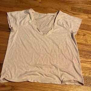 Light pink scoop neck tee